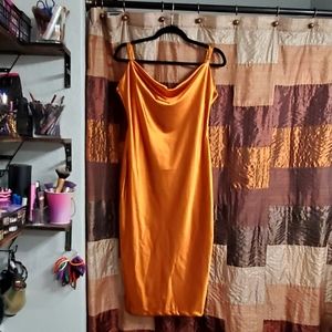 Orange Gold Dress Size Large